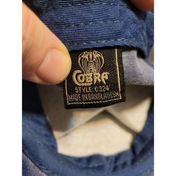 Veteran US Air Force Patch Denim Cobra Hat Strap Back Cap Blue - Picture 5 of 7